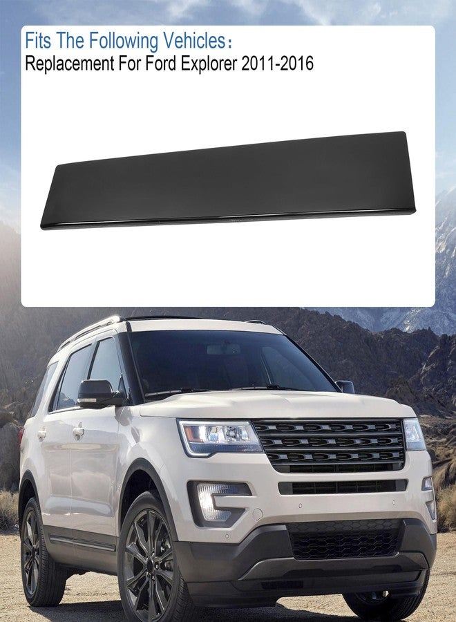 JDMSPEED B Pillar Molding Trim 926-449 Front Right Passenger Side Door Applique Replacement for Ford Explorer 2011-2016 BB5Z7820554AB Gloss Black - Image 2